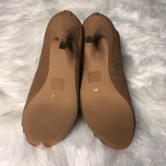 Lace-Up Nude Jupiter Microsuede Open Toe High Heels - Picture 8 of 8